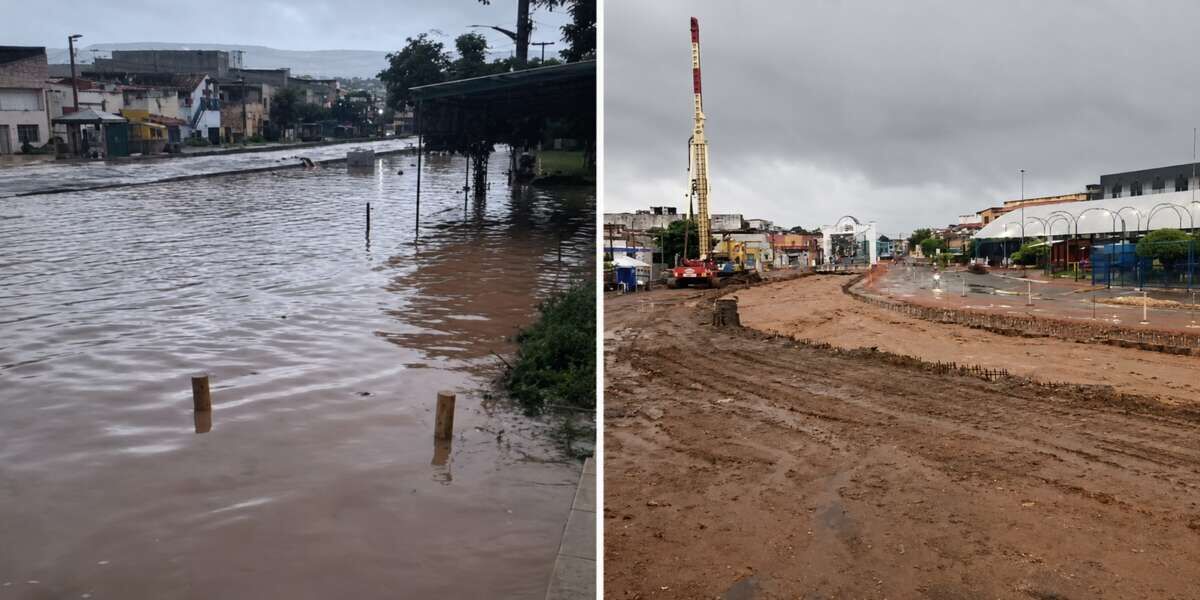 Chuva intensa provoca alagamentos na área central do Crato