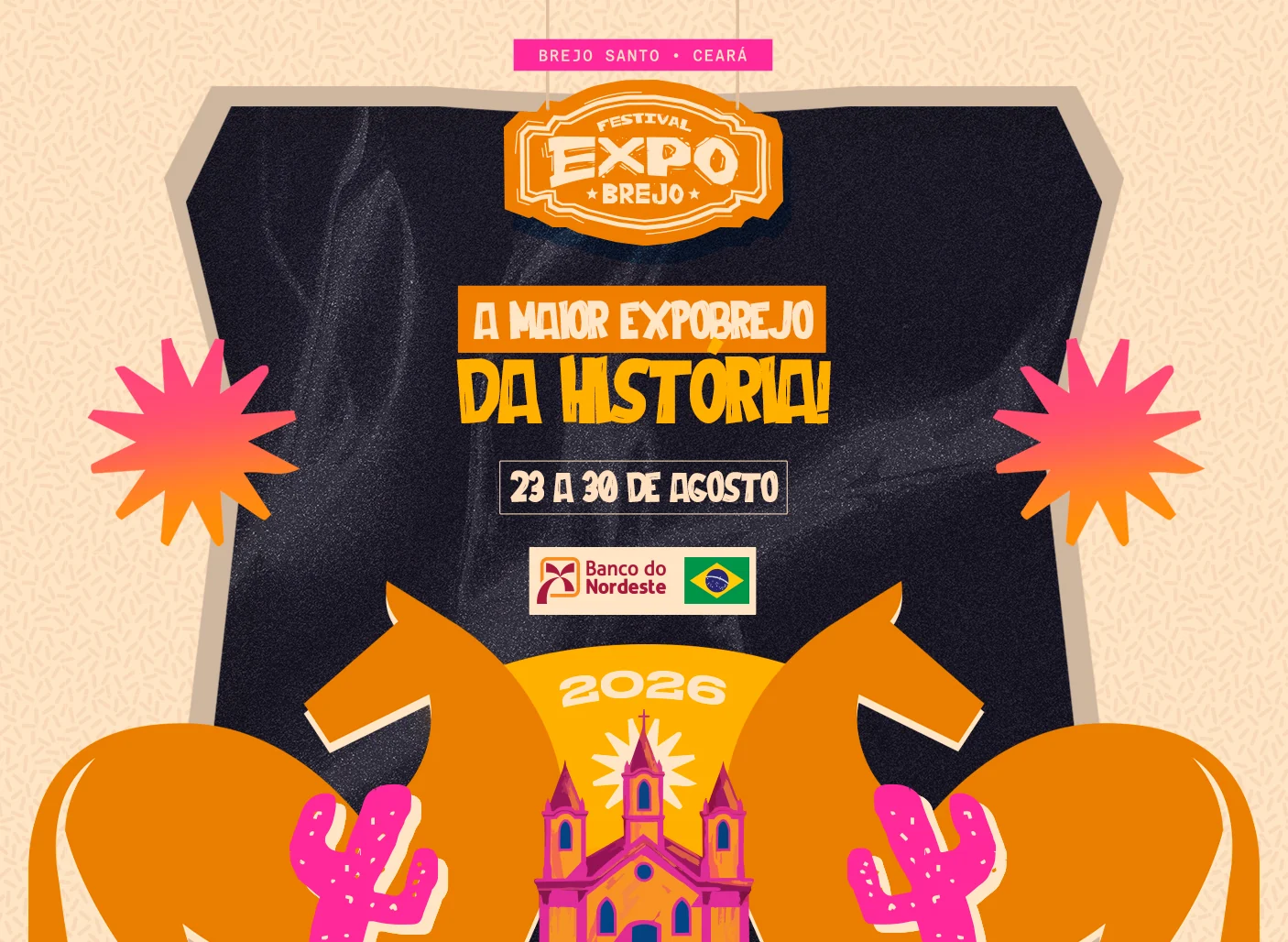 Festival Expo Brejo 2026, de 23 a 30 de agosto, em Brejo Santo, Ceará
