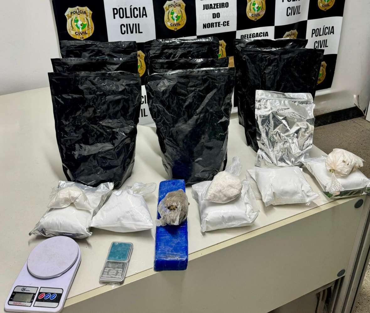 Polícia prende homem e apreende cerca de 10 kg de drogas em Barbalha