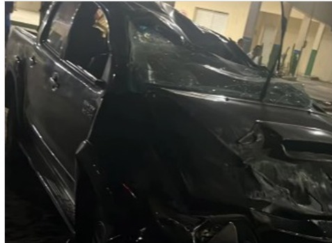 Caminhonete capota várias vezes e fica destruída em acidente em Mauriti