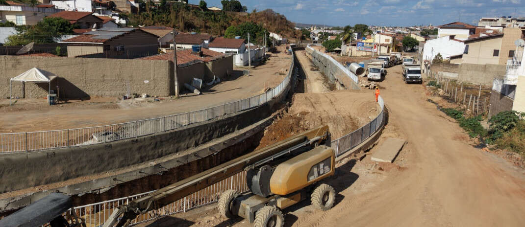 Obra no Canal do Rio Granjeiro chega a 65% de execução